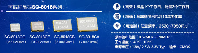 SG-8018石英可编程晶振优势和特点